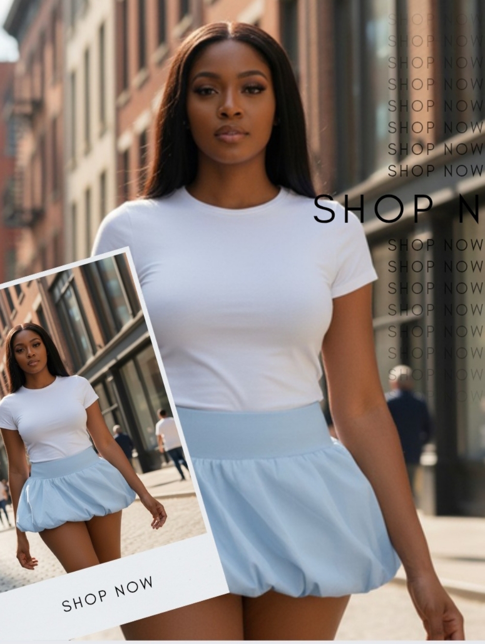 MISSES - The SKY BLUE PUFF Bubble Skirt